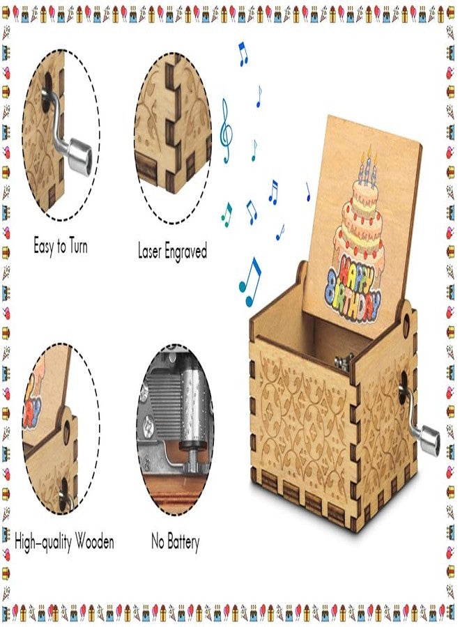 ستار ورك صندوق موسيقي من ستار وورك، صندوق موسيقي خشبي محفور، هدايا رومانسية للحبيبة أو الحبيب، الزوجة أو الزوج، ذكرى الزواج، عيد الميلاد، عيد الحب (عيد ميلاد سعيد)، للأطفال - Image 2